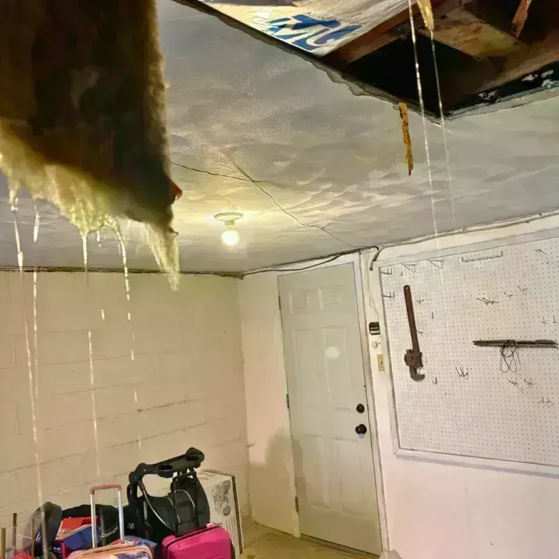 Before and after water damage restoration in Colorado City, AZ